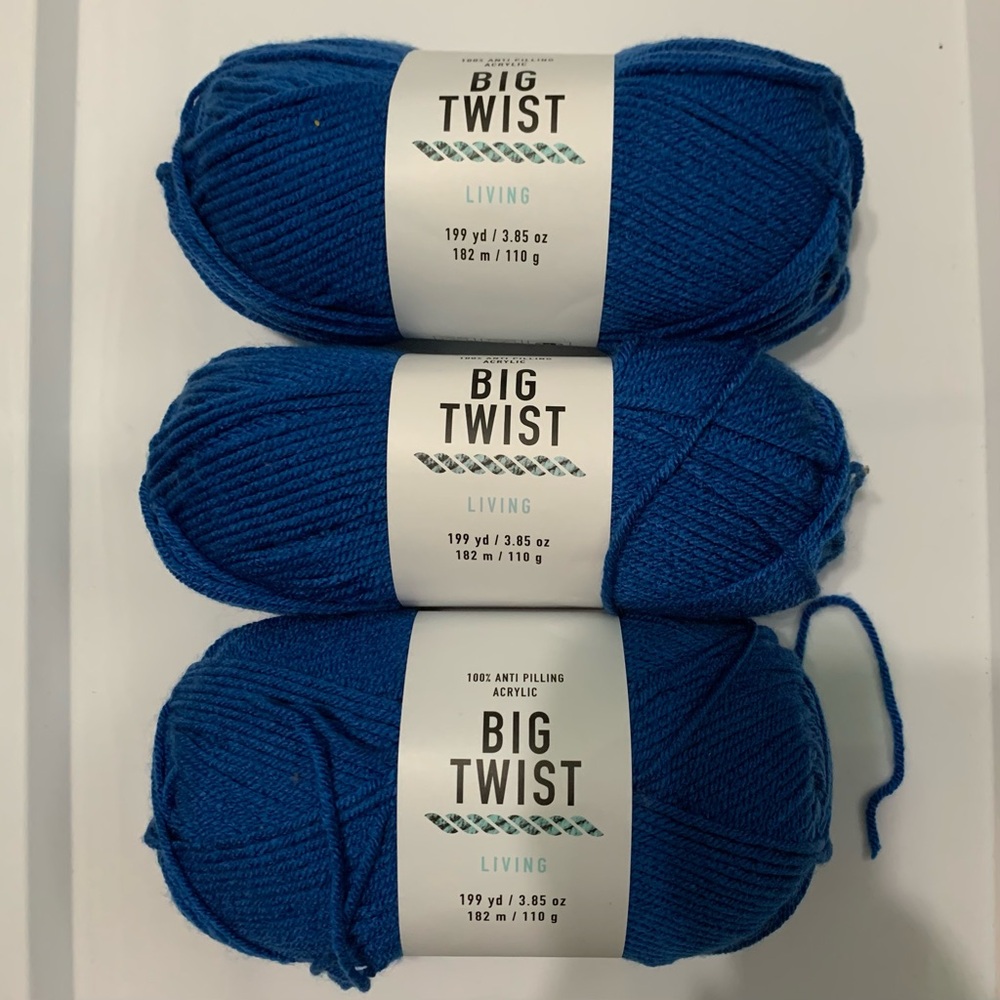 Big Twist Living Yarn in Regal Blue (3 skeins)
